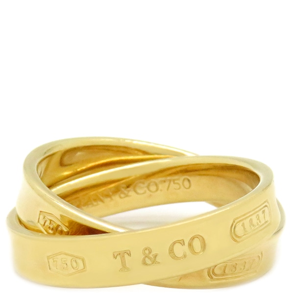 ティファニー Tiffany & Co リング 指輪 インターロッキングサークル K18YG イエローゴールド T＆Co. 750 750YG 8号【中古】