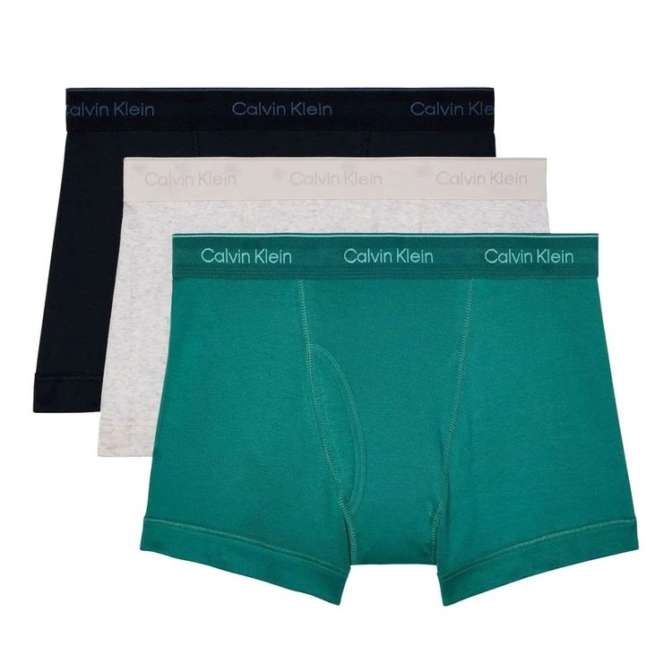 カルバンクライン：COTTON CLASSICS ボクサーパンツ 3PK (ショアライン/スノーヘザー/ライブリーティール)[ボクサーパンツ/ 男性下着/ メンズインナー/人気ブランド/おすすめギフト