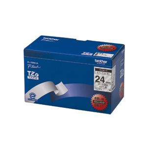 ブラザー BROTHER ピータッチ TZeテープ ラミネートテープ 24mm 透明/黒文字 業務用パック TZE-151V 1パック(5個)