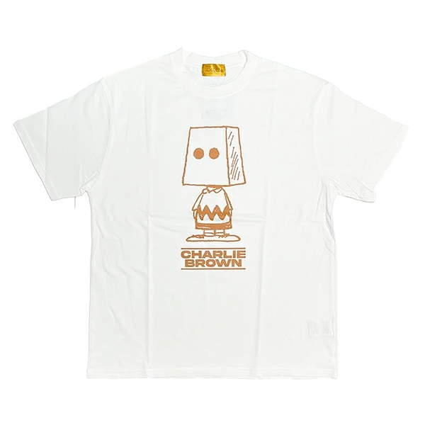 スヌーピー チャーリーブラウン Tシャツ(M) ホワイト アパレル 日本製 SNOOPY_1156-gtm-st21whm