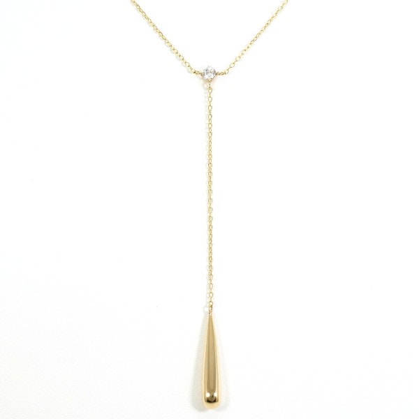 K10 10金 YG ネックレス ジルコニア ジュエリー 中古