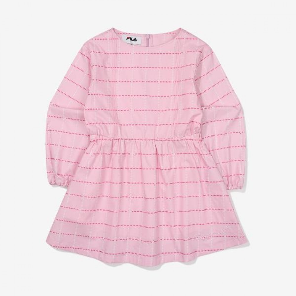 フィラキッズ ピンタック織りワンピース (FK2OPF1202F_EPK)