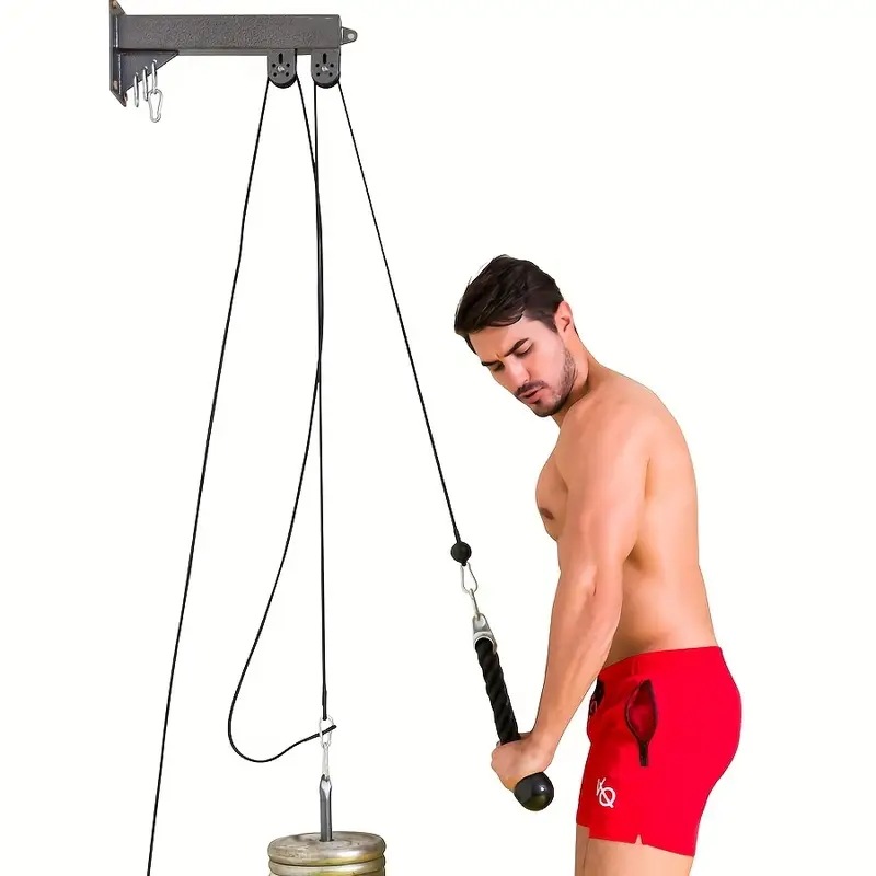 4セット21ピース高位置プルダウンワイドバックショルダークリップ胸三頭筋フィットネス壁掛けプーリーシステム壁総合フィットネスマッスルトレーナー大型フライングバードジムカウンターワイトケーブルプー