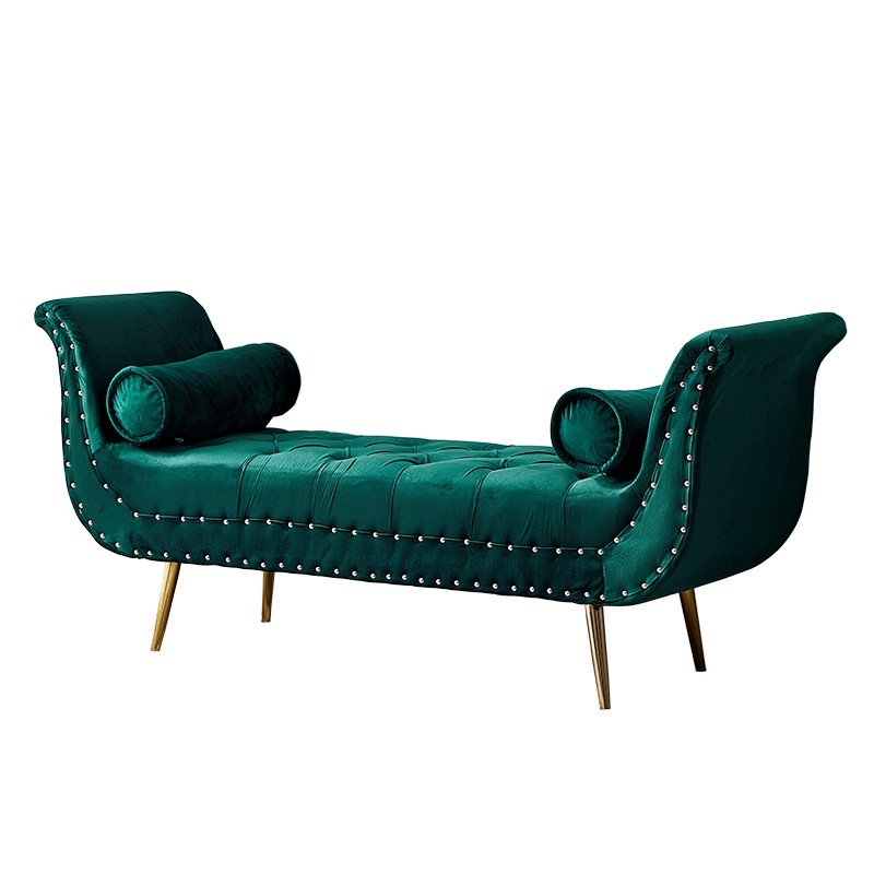 スツール 幅広 枕 付き 簡易 ベッド 全長 160cm おしゃれ かわいい インテリア 北欧 ベッドサイド 化粧 椅子 いす イス グリーン ピンク