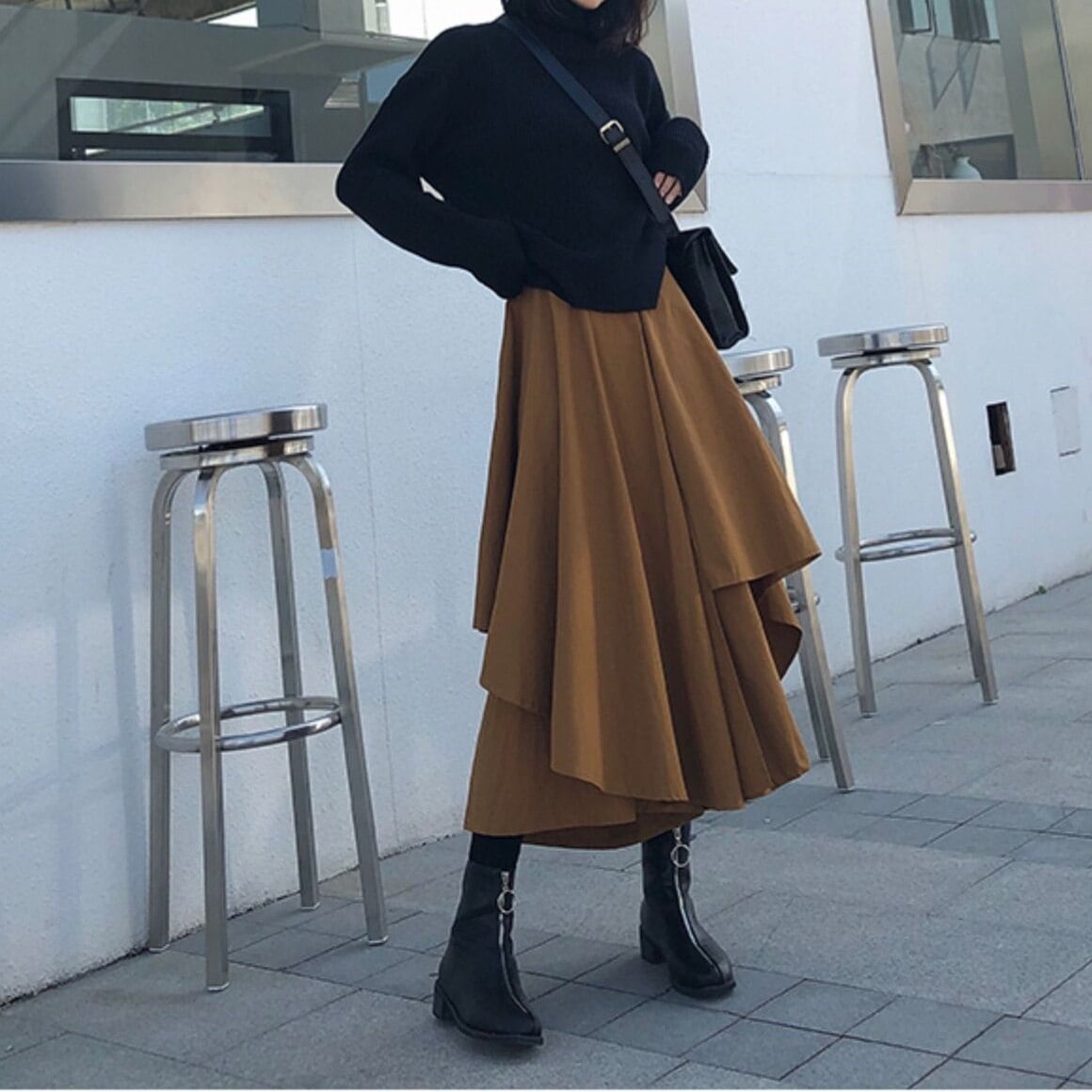 2color レディース スカート ロングスカート ロング ロング丈 ミモレ ミモレ丈