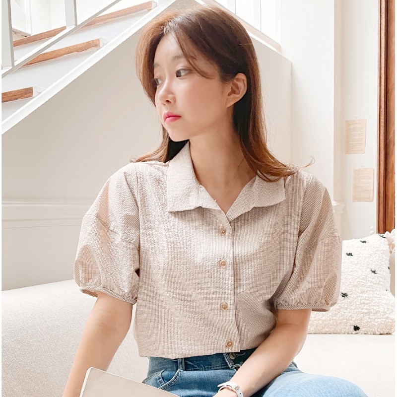 女性ジュディパフ袖ブラウス