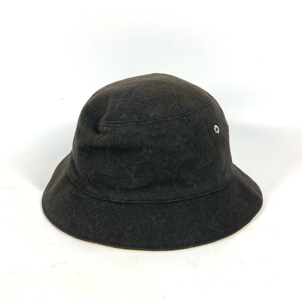 ハット M76209 シャポーモノグラムデニム ハット帽 帽子 バケットハット ボブハット コットン ブラック