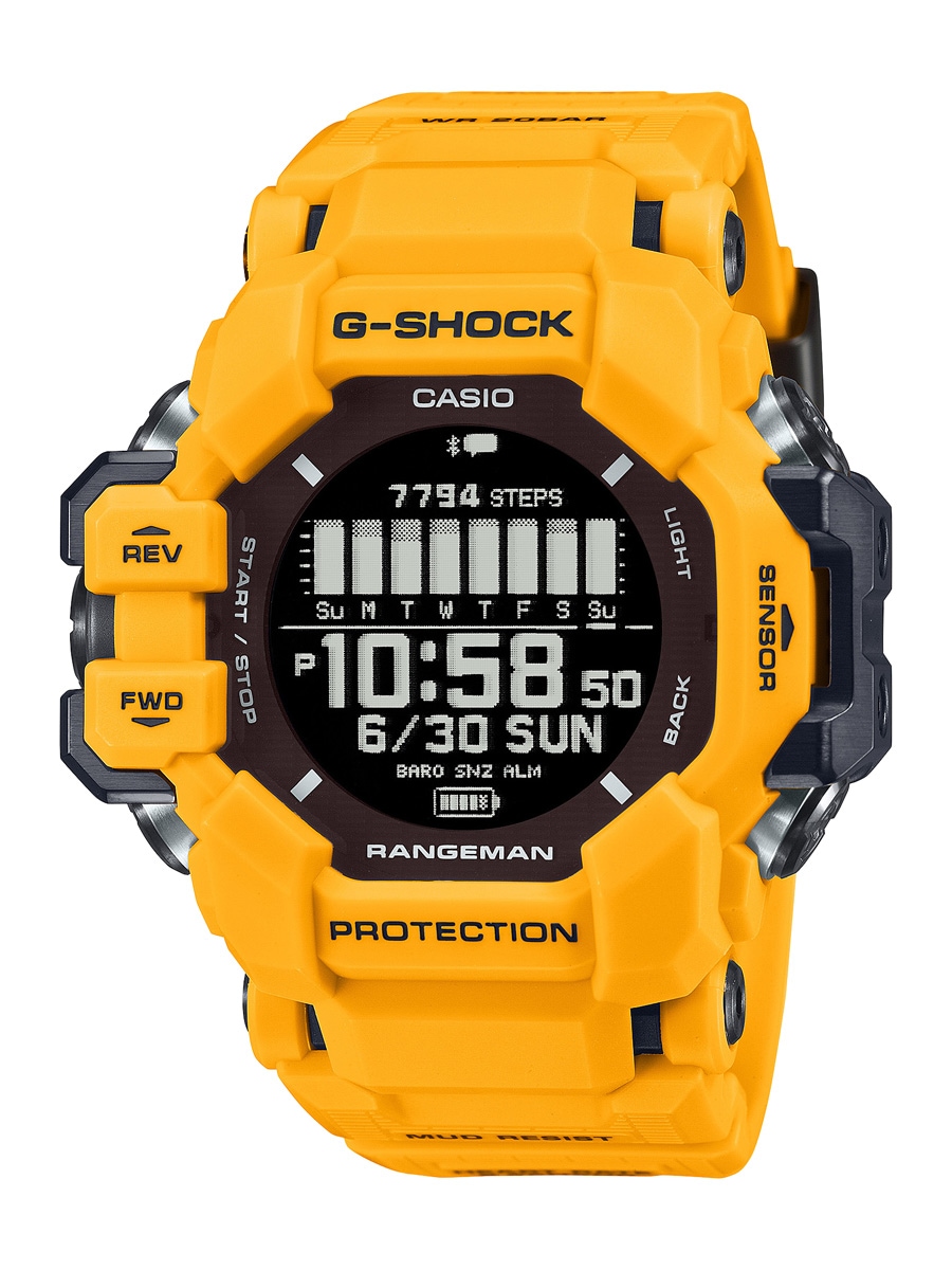 カシオ 【国内正規品】G-SHOCK（ジーショック）　MASTER OF G RANGEMAN ソーラーGPS電波　メンズタイプ GPR-H1000-9JR