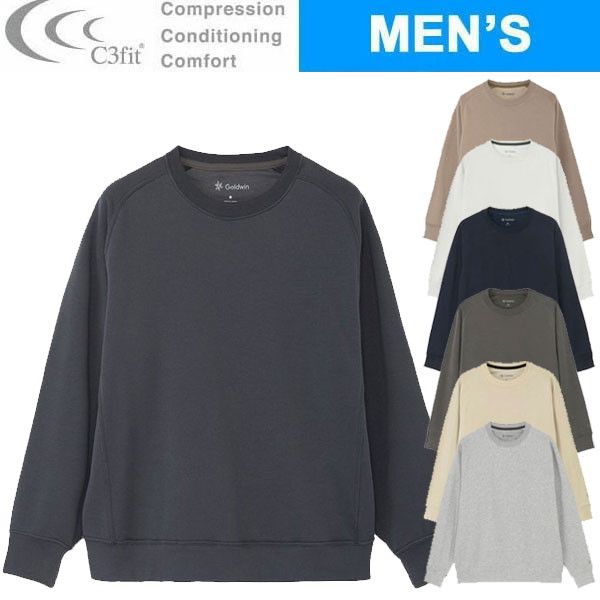 C3fit シースリーフィット RE OPTIMUM SW SH メンズ GC43341 スウェットシャツ 光電子