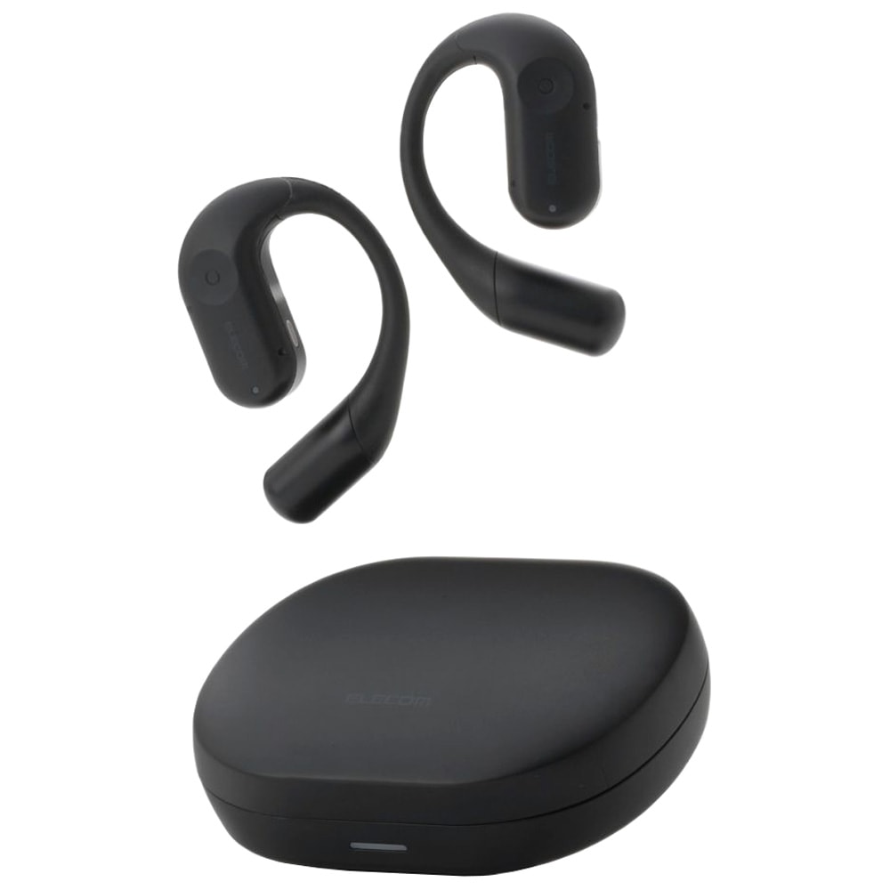エレコム LBT-OWS02BK オープンイヤー型完全ワイヤレスBluetoothイヤホン（カーボンブラック） LBTOWS02BK