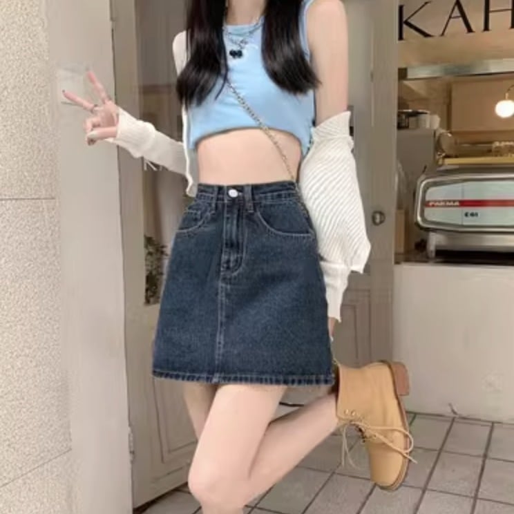 スカート ミニスカート デニムスカート ショート ショート丈 かわいい 大人可愛い きれいめ シンプル カジュアル 大人 上品 おしゃれ お洒落 かっこいい レトロ 大人女子 こなれ感 ラフ 個性的