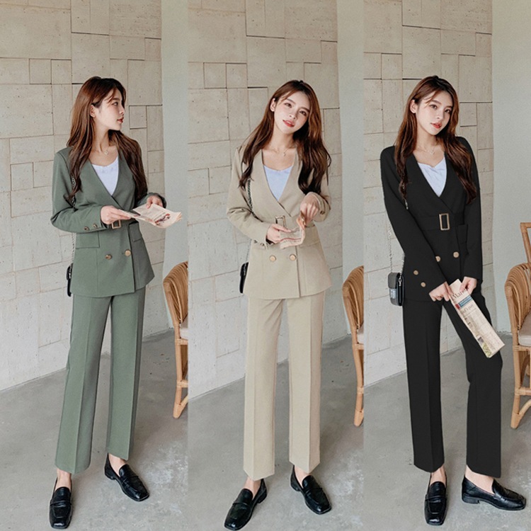 ジャケットスーツセット 3色 レディース セットアップ テーラードジャケット スラックス 長袖 フォーマル テーパード カジュアル かっこいい フォーマル 無地 春 秋 謝恩会 結婚式 二次会 会議