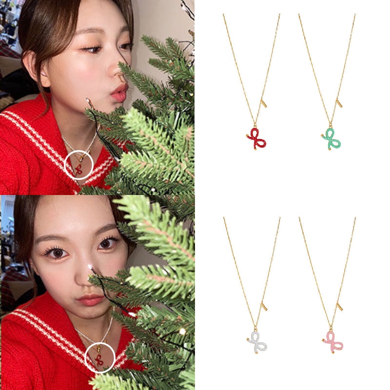 【ロケットパンチ ソヒ着用】[韓国人気アイドル着用] SUNNY RIBBON NECKLACE 韓国ファッションジュエリー ネックレス 人気ジュエリー