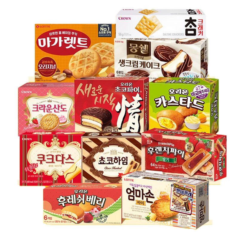 パイ お菓子12種セット (オリオンチョコパイ+カスタード+チャームクラッカー+フレッシュベリー+お母さんの手パイ+モンシェル+マーガレット+ビッグパイ+フレンチパイ +チョコハイム +クークダスホワ