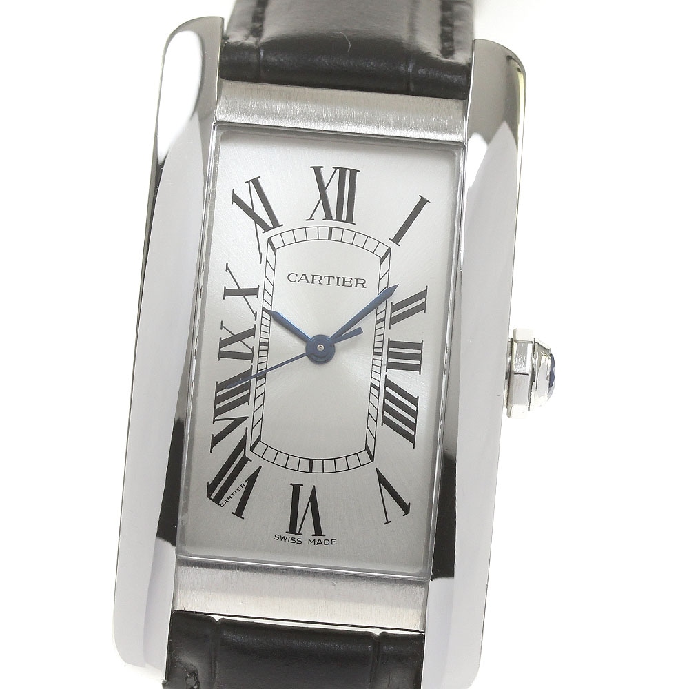カルティエ CARTIER WSTA0017 タンクアメリカンMM 自動巻き ボーイズ 良品 保証書付き_849602【中古】