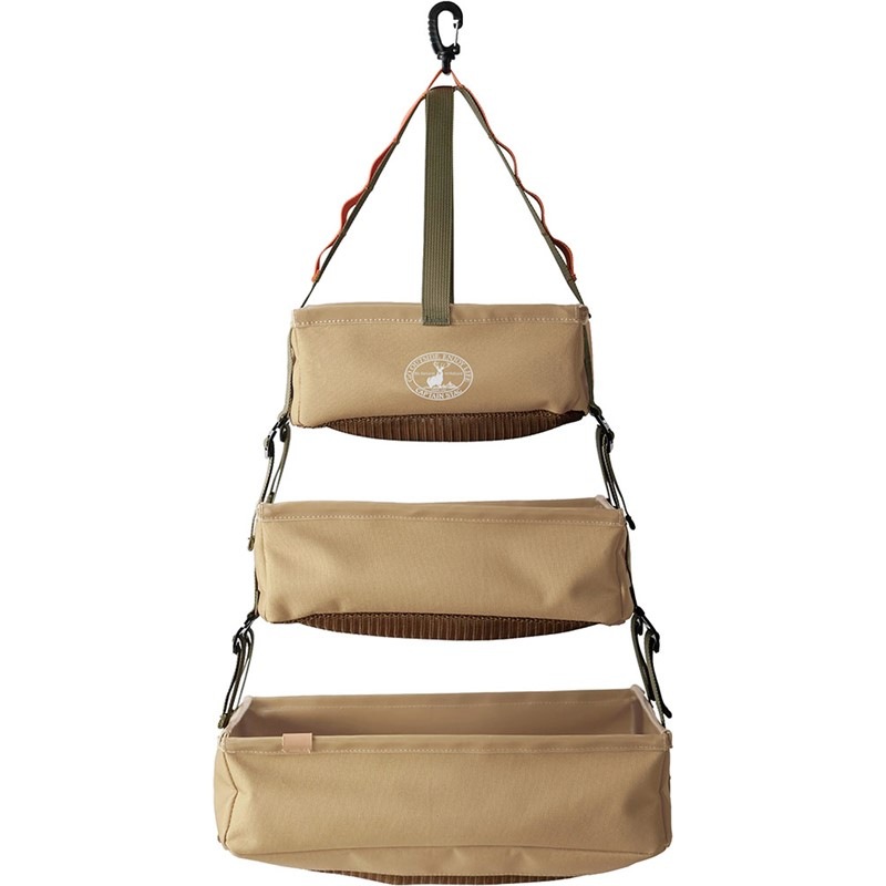 メッシュボックス3ピース(カーキ) アウトドアグッズ (up1074)