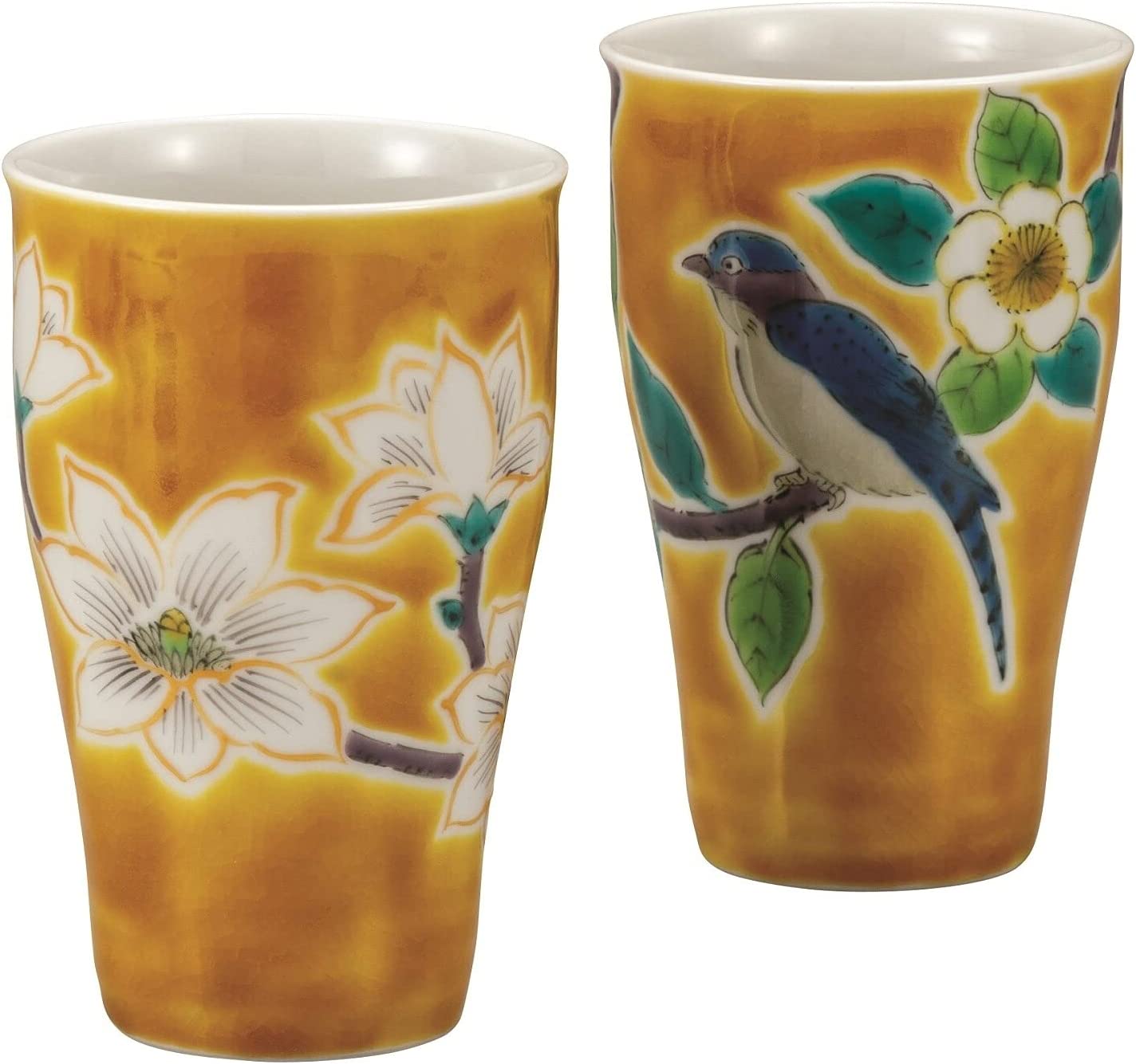 九谷焼 ペアフリーカップ こぶし　山茶花