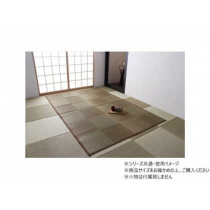 い草カーペット ナチュラルスタイル 市松 江戸間2畳 約174×174cm ブラウン 1080380060202