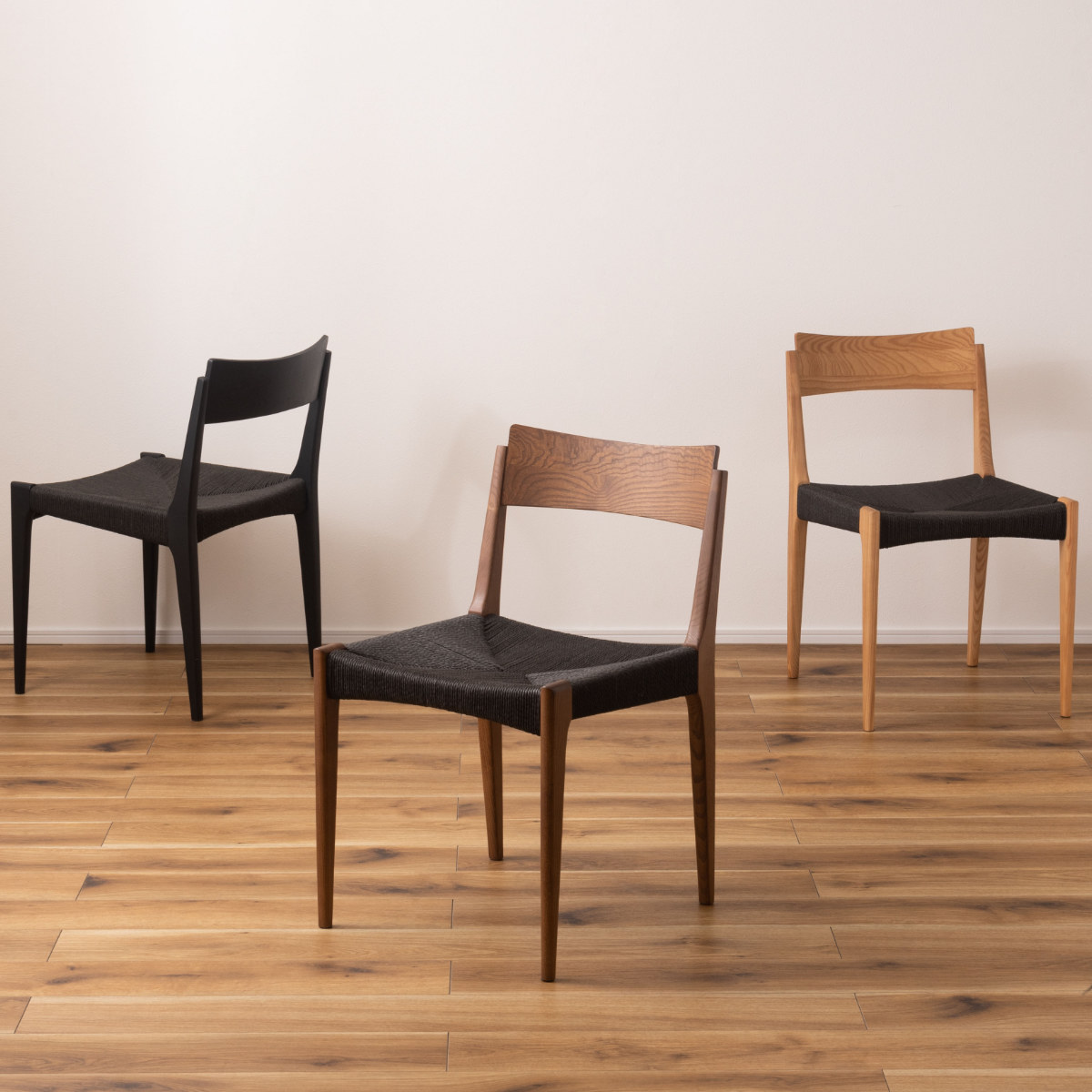 ダイニングチェア 疲れにくい 背もたれ 持ち運び簡単 座面高45cm チェア 椅子 食卓椅子 いす イス ダイニング 単品 ペーパーコード 通気性 北欧風 おしゃれ アッシュ 木製 天然木