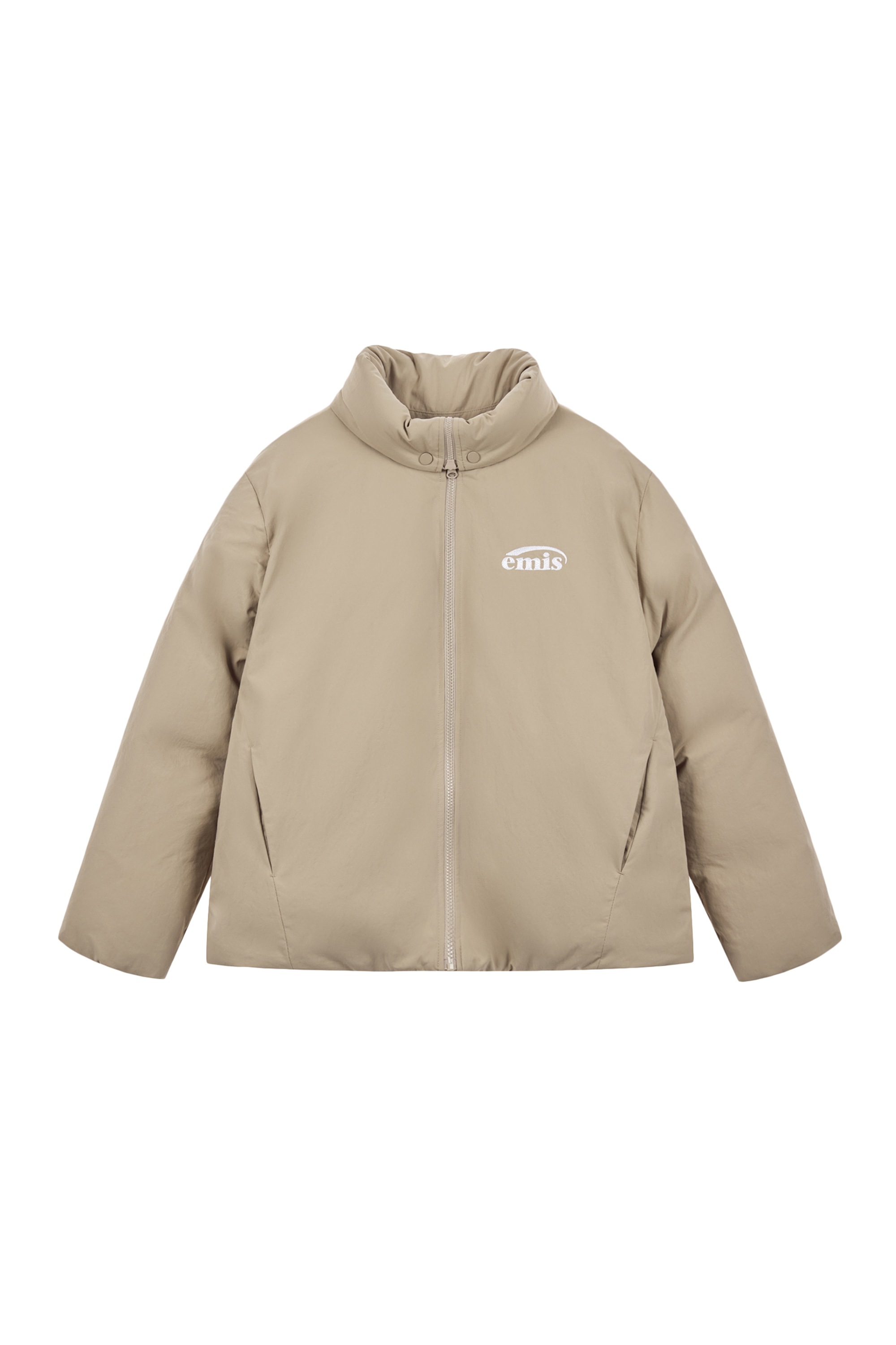 【EMIS】 FOLDING NECK DOWN JACKET : BEIGE