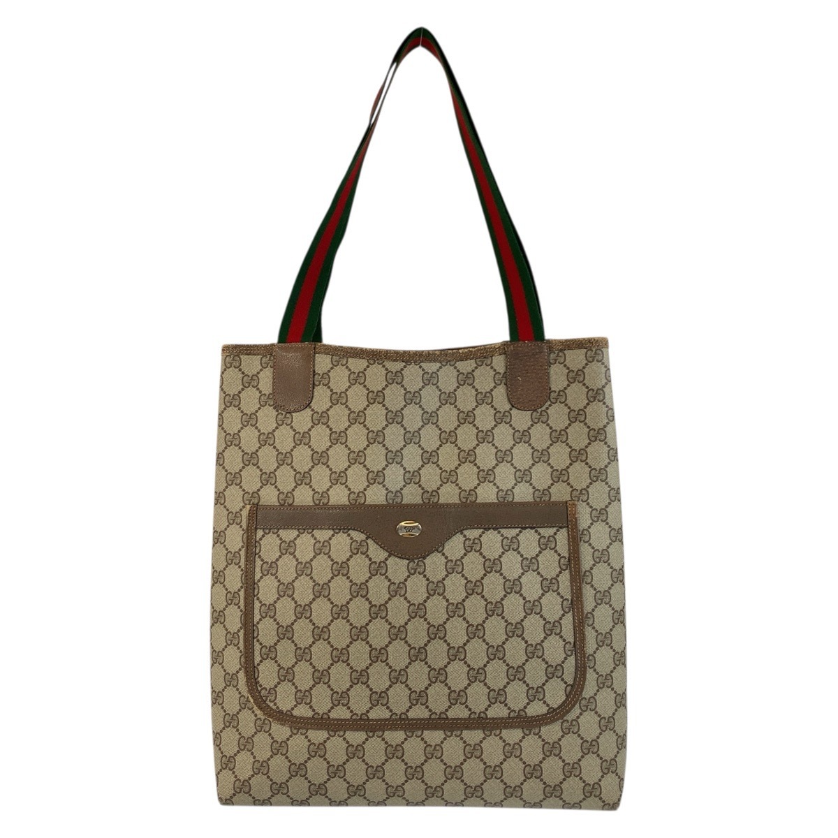ヴィンテージ シェリーライン オールドグッチ ベージュ ブラウン GGスプリームキャンバス 39 02 003 トートバッグ ショルダーバッグ レディース 503364