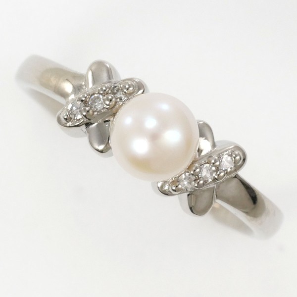 K14 14金 WG リング 指輪 11号 パール(真珠) ダイヤ ジュエリー 中古 26,519円