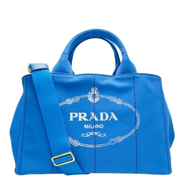 プラダ バッグ PRADA BAG カナパ CANAPA 2WAYトートバッグ ブルー キャンバス 1bg642canapa-azzu