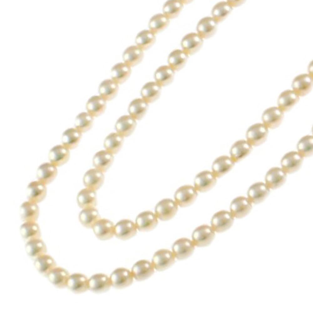 ミキモト 2連パール ネックレス シルバー パール MIKIMOTO 中古 美品