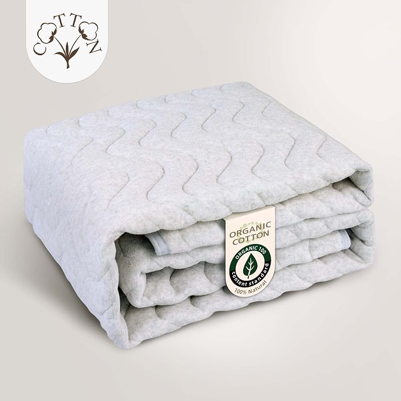 敷きパッド シングル 【オーガニックコットン】綿100% 天然素材 タオル地 【クリーンマックス抗菌防臭】 防ダニ加工 ベッドパッド 柔らかい肌触り 洗える オールシーズン 吸湿速乾 シーツ 敷パッ