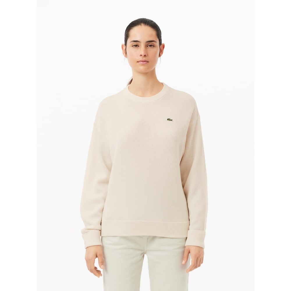 LACOSTE 女性用リングリングクルーネックセーター AF9551-54N 70V Q2NAF9551-54N70V