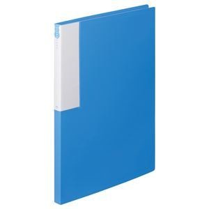 （まとめ） TANOSEE クリヤーブック（クリアブック） A4タテ 24ポケット 背幅17mm ブルー 1冊 10セット