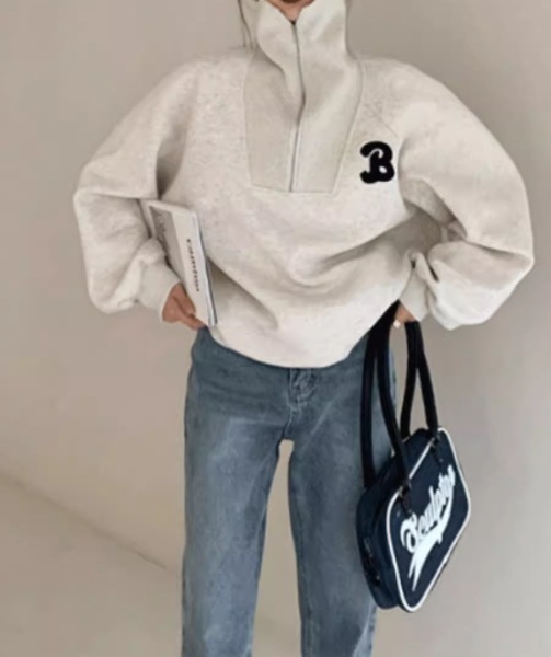 レディース トップス プルオーバー トレーナー 長袖 ボリューム袖 綿 コットン かわいい 大人可愛い きれいめ シンプル カジュアル かっこいい こなれ感 ラフ メンズライク マニッシュ