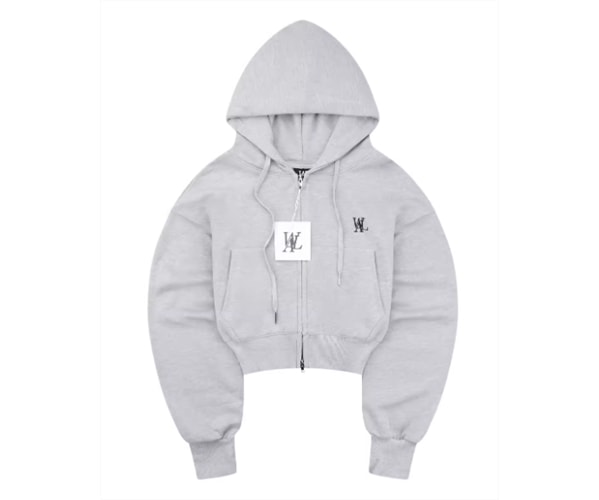 レディース トップス スウェット ショート 長袖 刺繍 ファスナー ポケット 前開き フード シンプル カジュアル おしゃれ かっこいい レトロ ラフ メンズライク ボーイッシュ スポーティー ルーズ