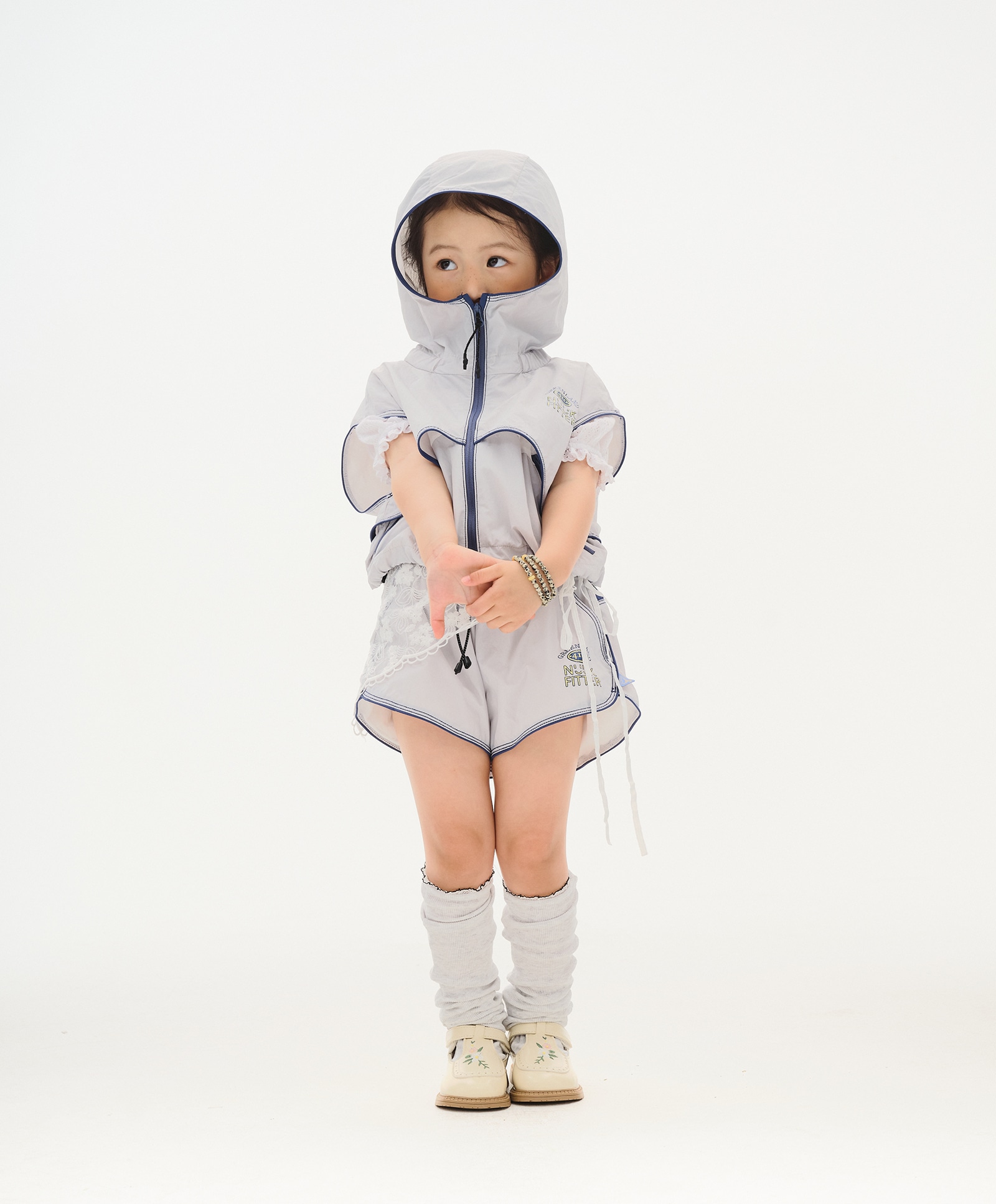 ICE-UP VEST + SHORT SET_KIDS [GRAY]