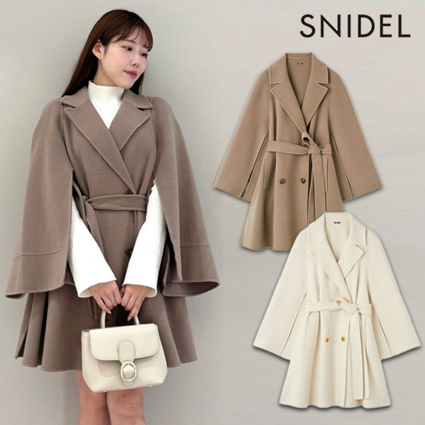 【SALE60%OFF】【即納】 スナイデル SNIDEL アウター リバーフレアコート ミドル丈 長袖 ベルト Aライン swfc244092 17,820円