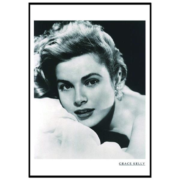 ファブリックパネル アートフレーム 名画ポスター レトロ 壁掛け ウォールデコレーション グレースケリー ヴィンテージシネマ 425x598mm