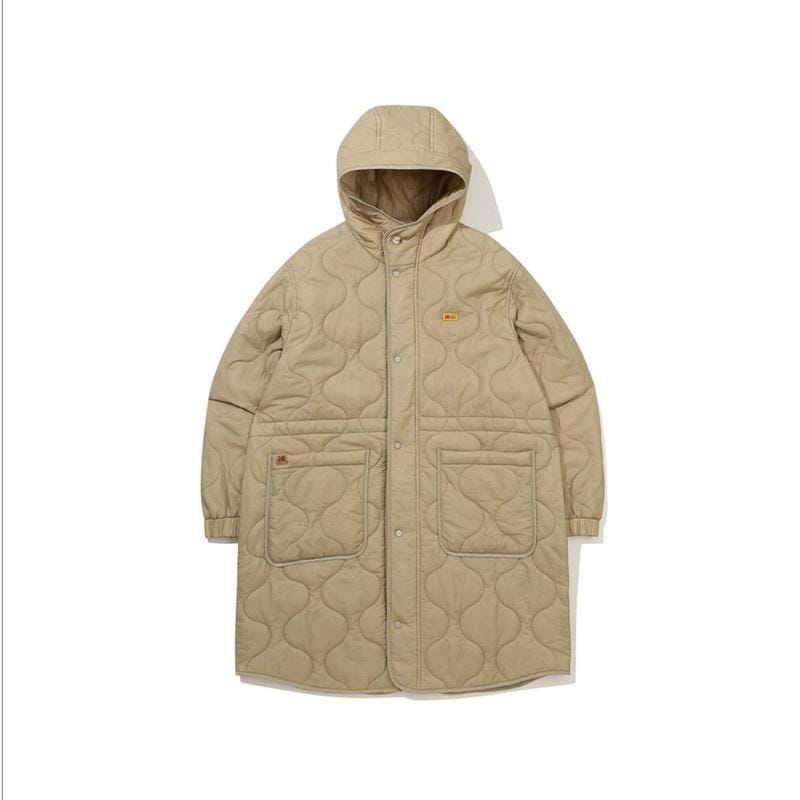 アパレル シネフレーム 軽量キルティングロングフードジャケット ベージュ K5423RPJ10BEI
