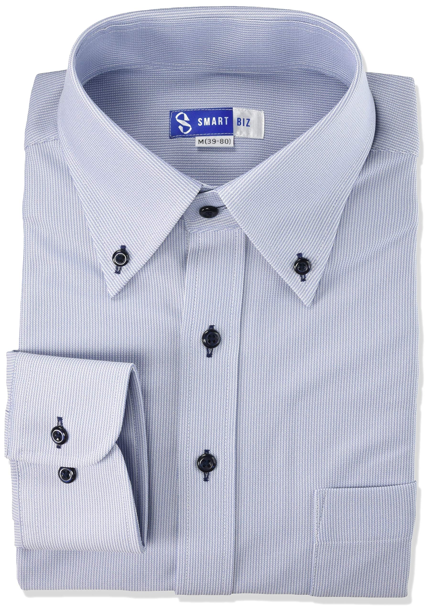 [スマートビズ] ノーアイロン ワイシャツ 長袖 洗って干してすぐ着れる ニットシャツ ノンアイロン 形態安定 形状記憶 ジャストサイズでも疲れない 動けるシャツでストレスフリー ストレッチ EWTO