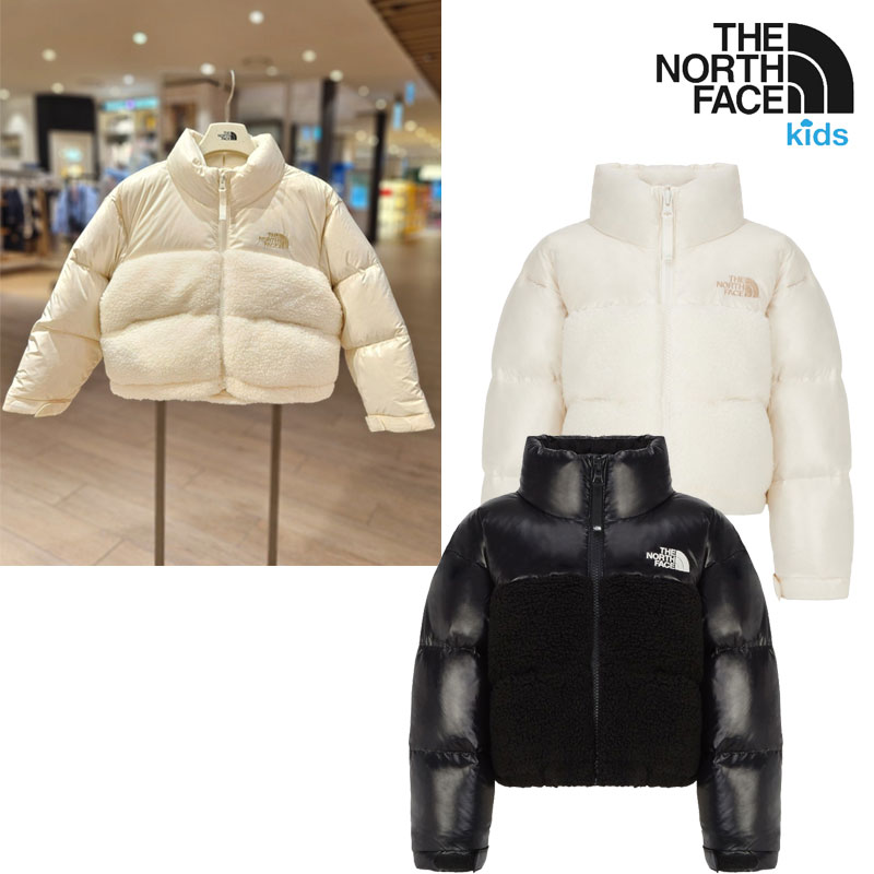 NJ1DR61S NJ1DR61U GS REINA DOWN JACKET RDS 160まで 大人も着用可 キッズ 子供用 ボア切替 ダウン ハイネック 防寒 高保温 撥水 軽量 デイリー 防風
