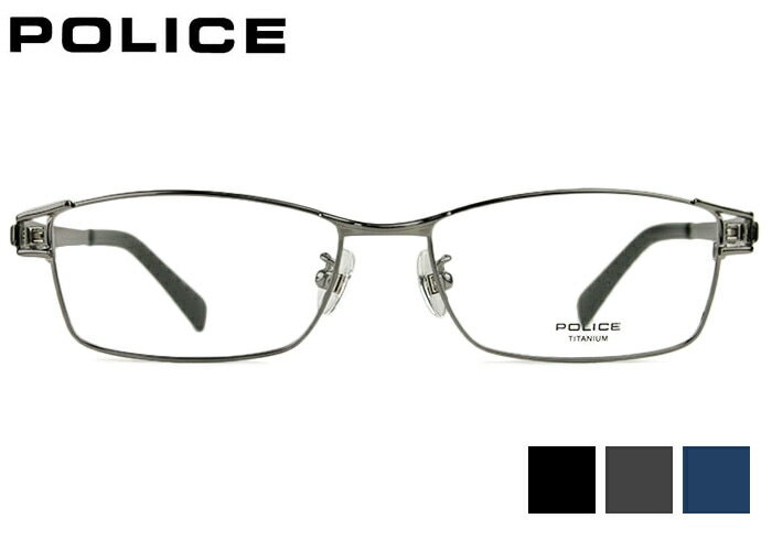ポリス POLICE vpl173j po6 黒縁 メンズ 紳士 チタン めがね メガネ 眼鏡