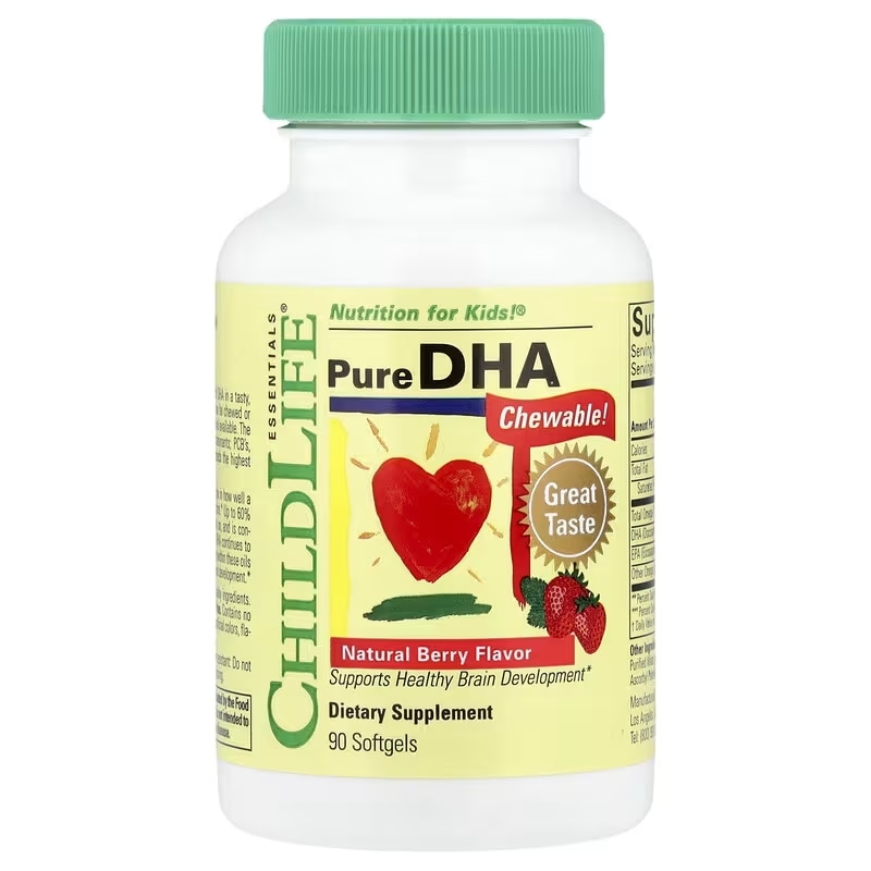 ChildLife Essentials Pure DHA（ピュアDHA） ナチュラルベリーフレーバー ソフトジェル90粒