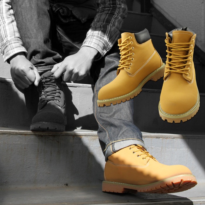 ワークブーツ ビッグサイズ キングサイズ レースアップブーツ 合成皮革 GB-3126N