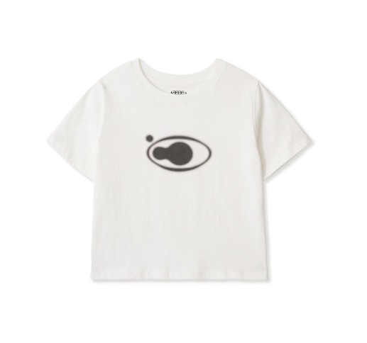 aeae】 NEW SYMBOL CROP T-SHIRTS : WHITE