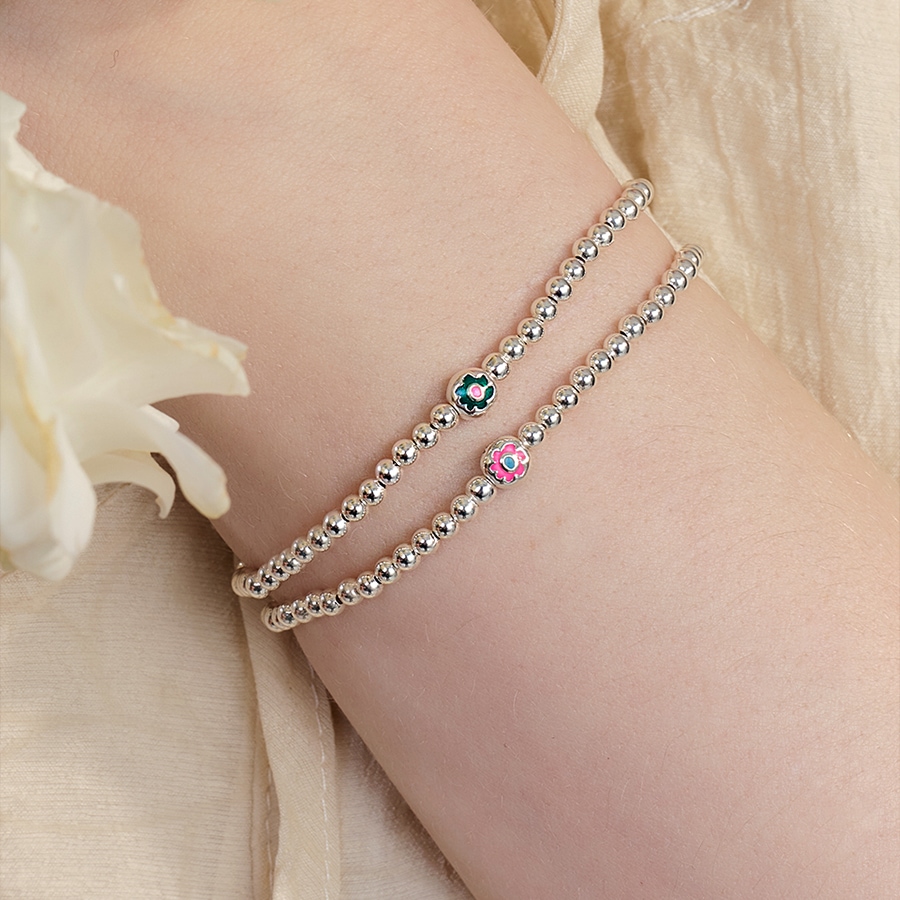[sv925] flower ball bracelet 7,500円