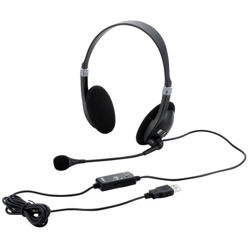【楽天ランキング1位】 両耳オーバーヘッドタイプ USBヘッドセット Digio2 (2人同時使用可能) MHM ブラック PC用ヘッドセット