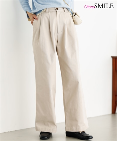 ロングパンツ 綿１００％コットンツイルパンツ OtonaSMILE