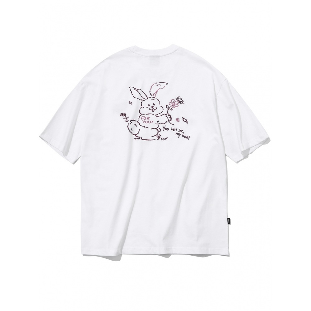 CPGN ハートバニーエンブロイダリーショートスリーブ T シャツホワイト