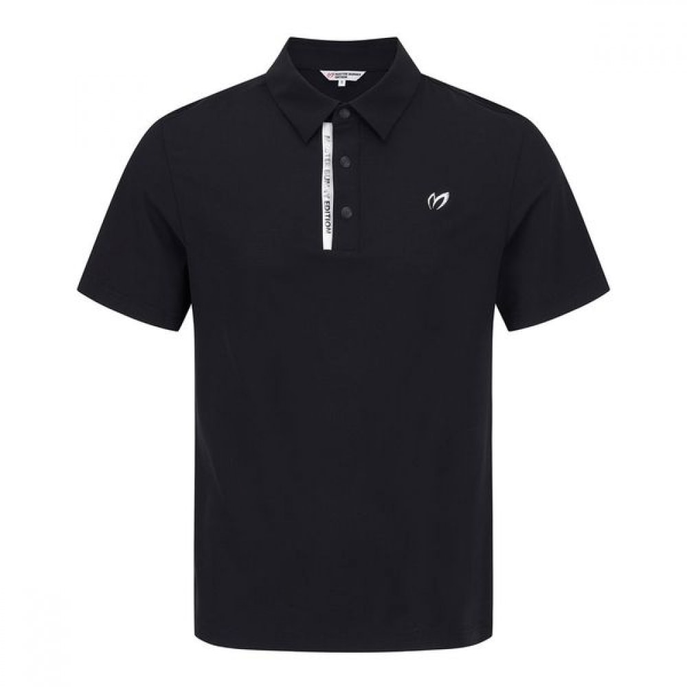 [マスターバニー] メンズロゴプラケットメッシュカラー半袖Tシャツ