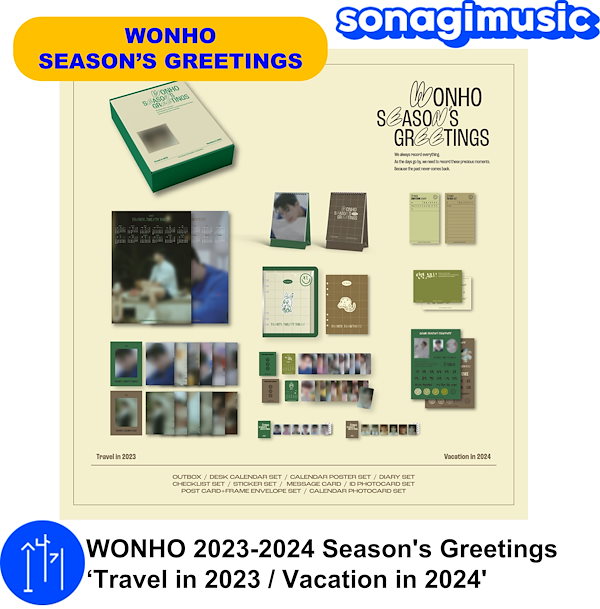 WONHO 2023-2024 Seasons Greetings Travel in 2023 / Vacation in 2024 シーグリ /  カレンダー / シーズングリーティング