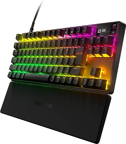 SteelSeries ラピッドトリガー 搭載 ゲーミングキーボード テンキーレス 有線 日本語配列 OmniPointスイッチ 有機ELディスプレイ搭載 Apex Pro TKL (2023) 64